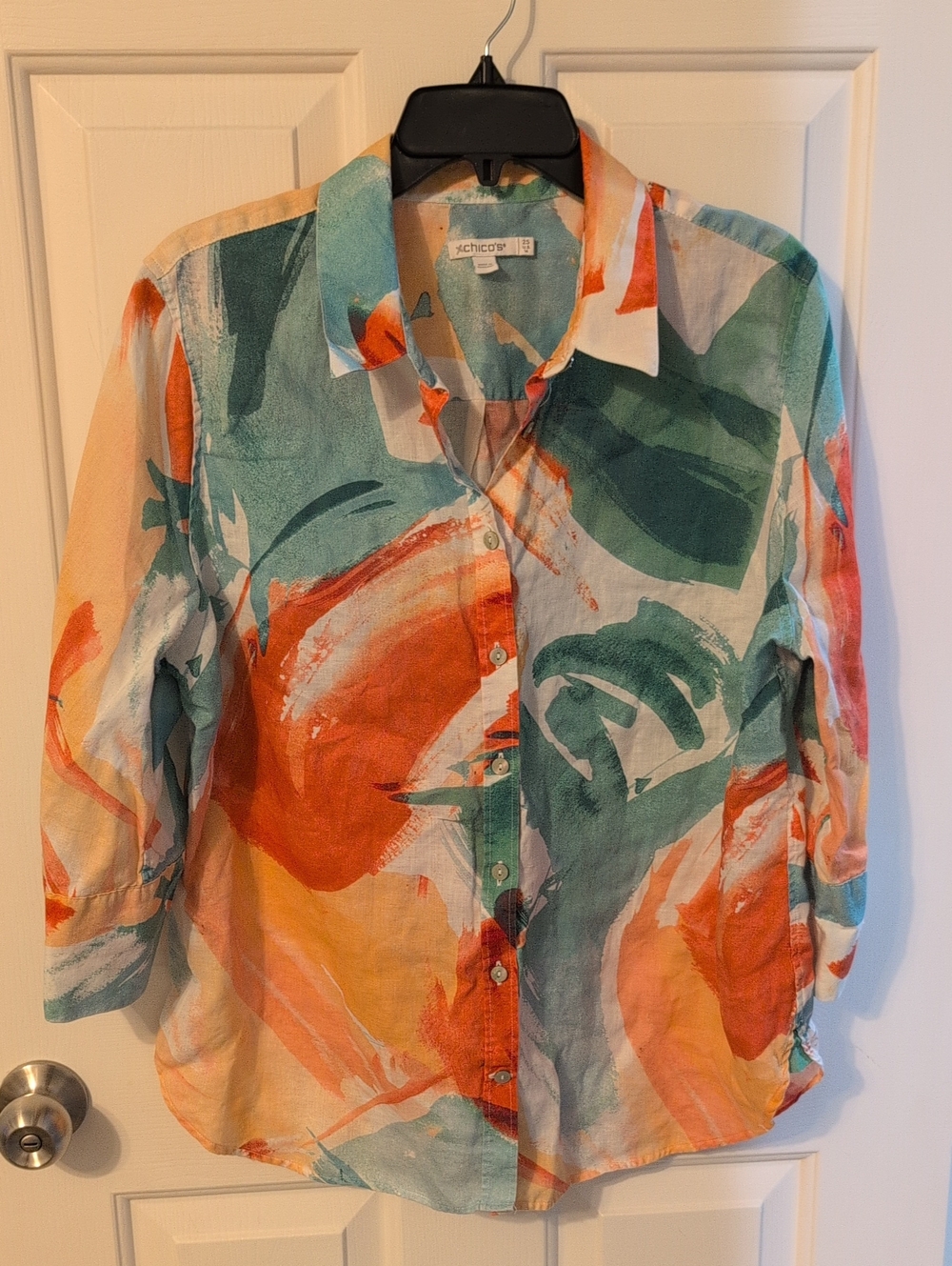 Chico's Abstract Button-Down Shirt